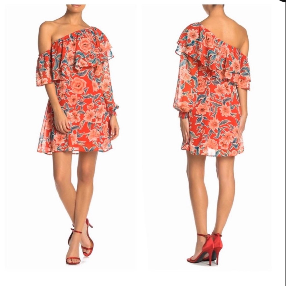 SHOW ME YOURMUMU ONE SHOULDER FLORAL  (size small)